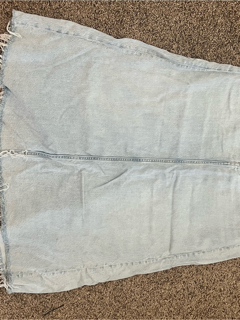 H&M Light Wash Wide Leg Denim Skirt
